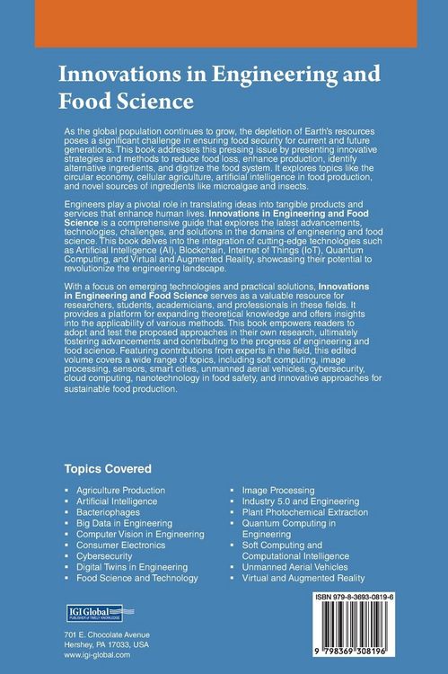 Produktbild: Innovations in Engineering and Food Science