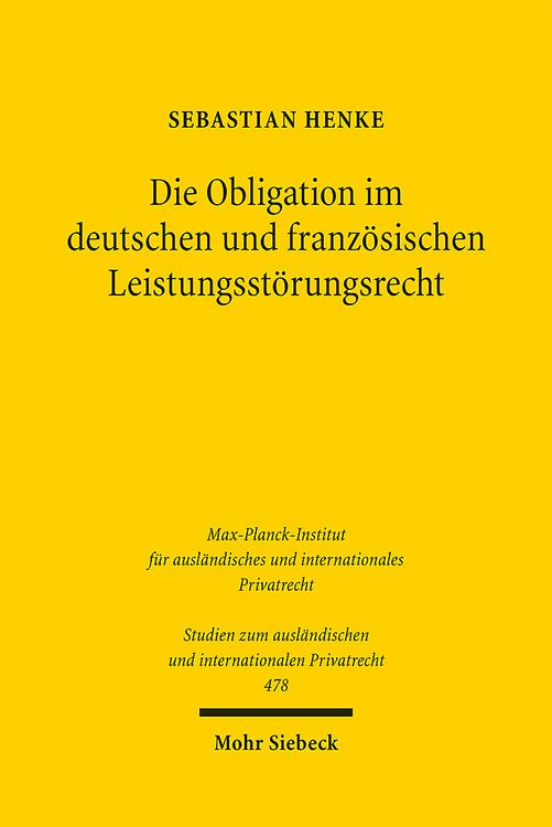 Produktbild: Henke, S: Obligation im deutschen und franz&ouml;sischen Leistung