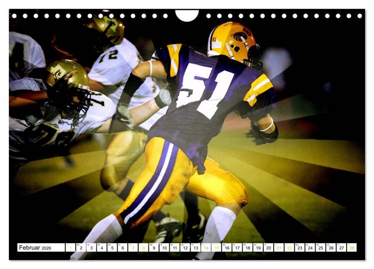 Produktbild: HEROES - American Football (Wandkalender 2026 DIN A4 quer), CALVENDO Monatskalender