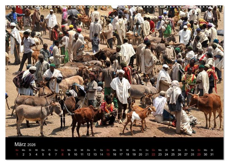 Produktbild: &Auml;thiopien Augenblicke (hochwertiger Premium Wandkalender 2026 DIN A2 quer), Kunstdruck in Hochglanz