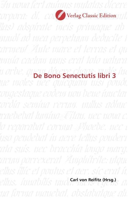 Produktbild: De Bono Senectutis libri 3
