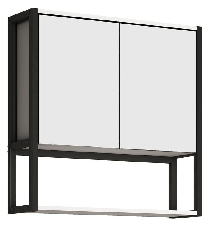 Produktbild: Holz Metall Spiegelschrank Spiegel Edino 60x60