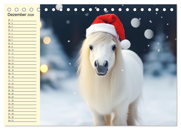 Produktbild: Kleine Pferde. Mini-Ponys zum verlieben (Tischkalender 2026 DIN A5 quer), CALVENDO Monatskalender