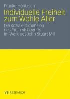 Produktbild: Individuelle Freiheit zum Wohle Aller