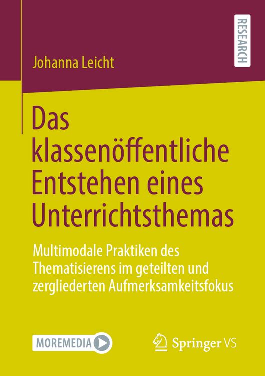Produktbild: Das klassen&ouml;ffentliche Entstehen eines Unterrichtsthemas