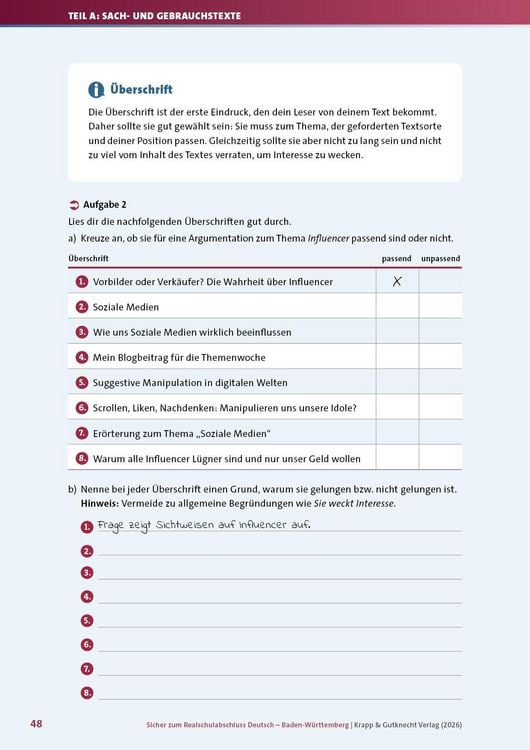 Produktbild: Sicher zum Realschulabschluss Deutsch Baden-W&uuml;rttemberg neues Pr&uuml;fungsformat 2027