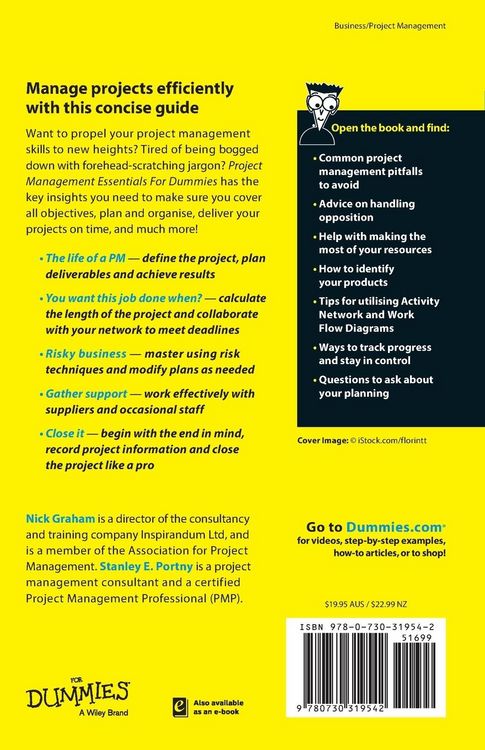 Produktbild: Project Management Essentials For Dummies, Australian and New Zealand Edition