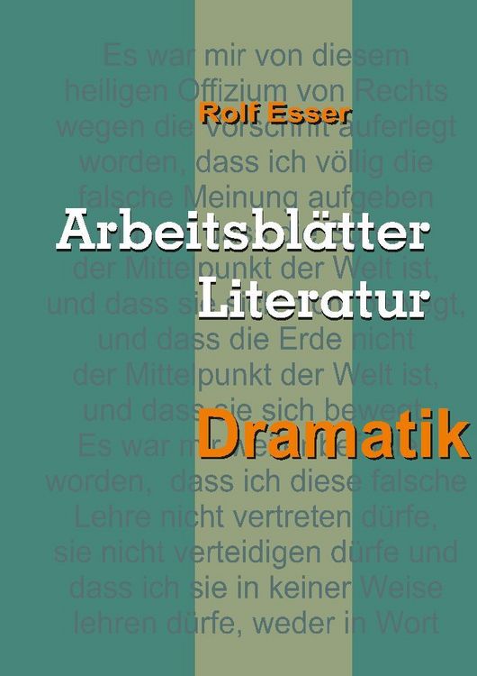 Produktbild: Arbeitsbl&auml;tter Literatur - Dramatik