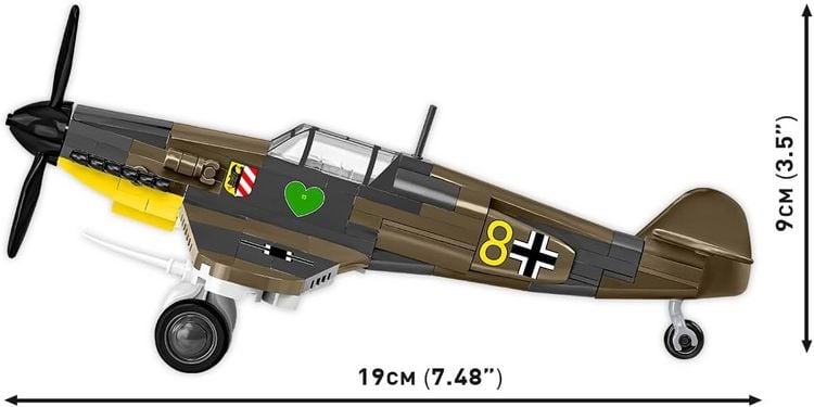 Produktbild: COBI Historical Collection 5873 - Messerschmitt BF-109F, Bausatz 1:48, 123 Klemmbausteine