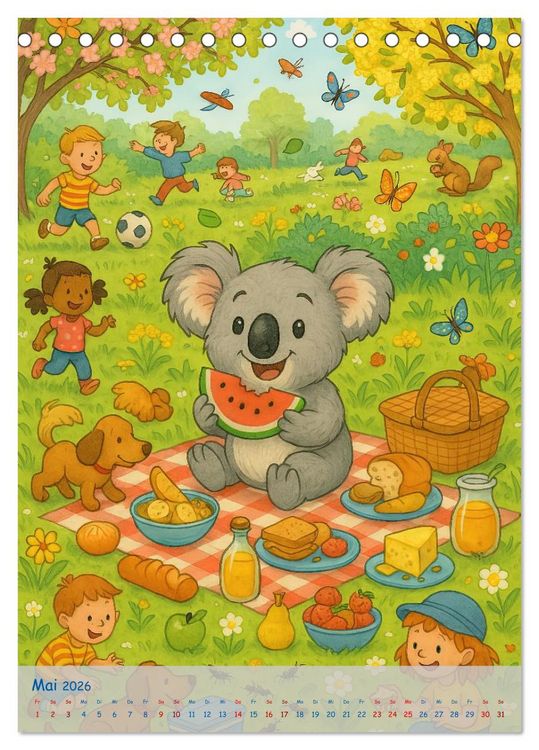 Produktbild: Koalas Wimmelwelt ein Jahr voller Wimmelspass! (Tischkalender 2026 DIN A5 hoch), CALVENDO Monatskalender