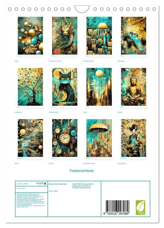 Produktbild: Farbensinfonie (Wandkalender 2026 DIN A4 hoch), CALVENDO Monatskalender