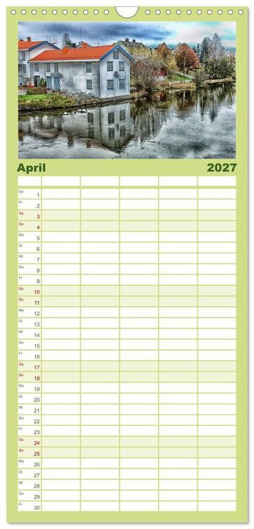 Produktbild: Familienplaner 2027 - Norwegen mit 5 Spalten (Wandkalender, 21 x 45 cm) CALVENDO