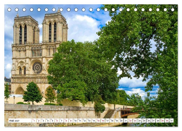Produktbild: Les cath&eacute;drales fran&ccedil;aises &ndash; Des chefs-d'&oelig;uvre de l&rsquo;architecture gothique (Calendrier de bureau 2027 DIN A5 vertical), CALVENDO calendrier mensuel