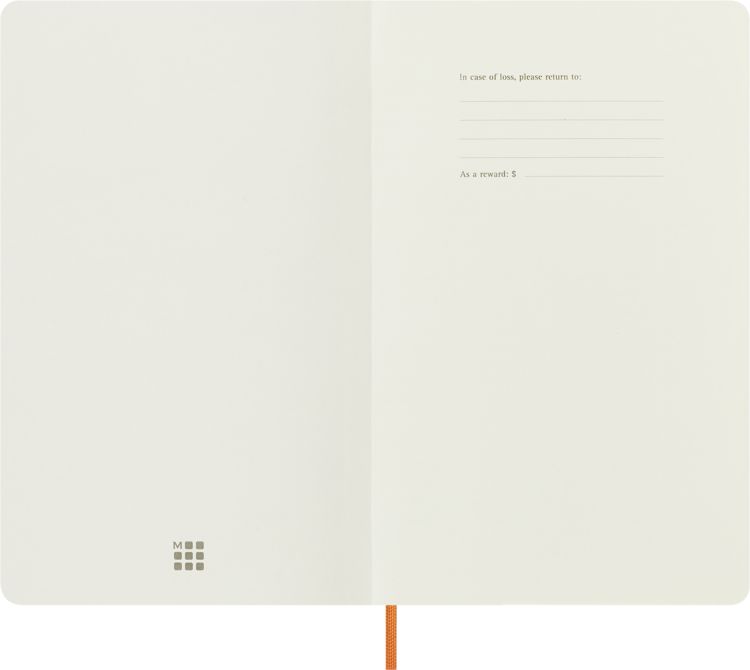 Produktbild: Moleskine Vegea Capri Notizbuch Large/A5 liniert weicher Einband orange in Box