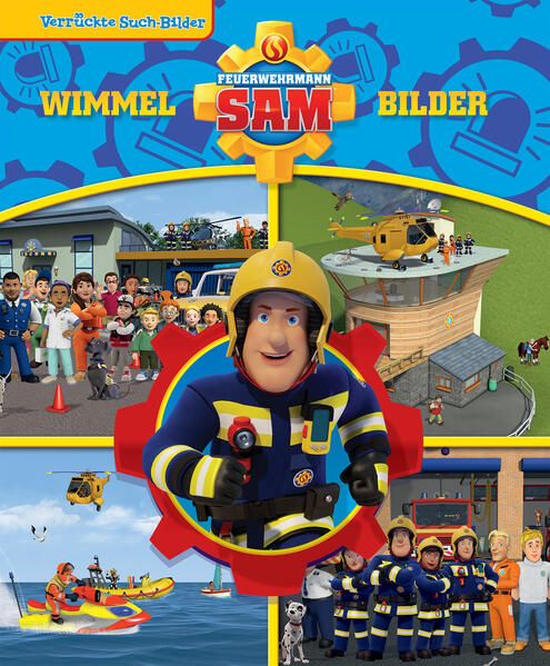 Produktbild: Feuerwehrmann Sam - Verr&uuml;ckte Such-Bilder - Wimmelbuch - Pappbilderbuch mit wattiertem Umschlag