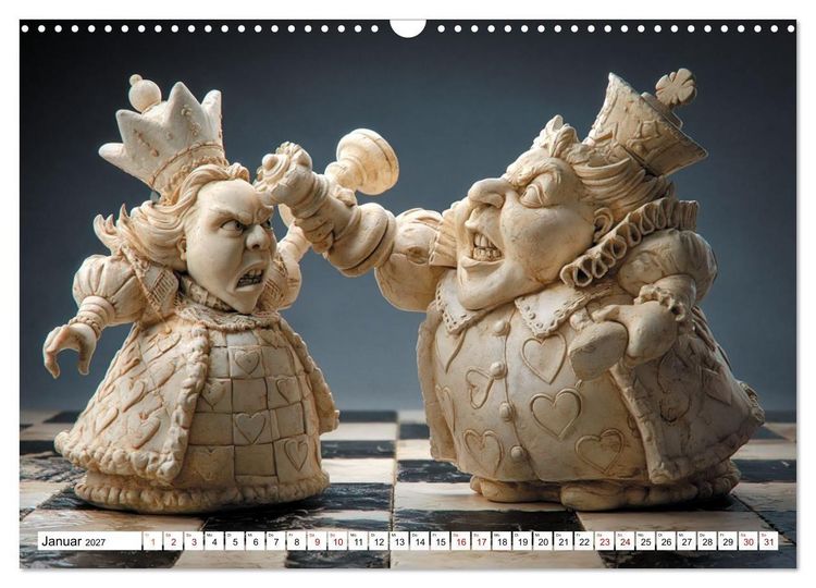 Produktbild: Schach &ndash; Wenn Schachfiguren Charakter zeigen (Wandkalender 2027 DIN A3 quer), CALVENDO Monatskalender