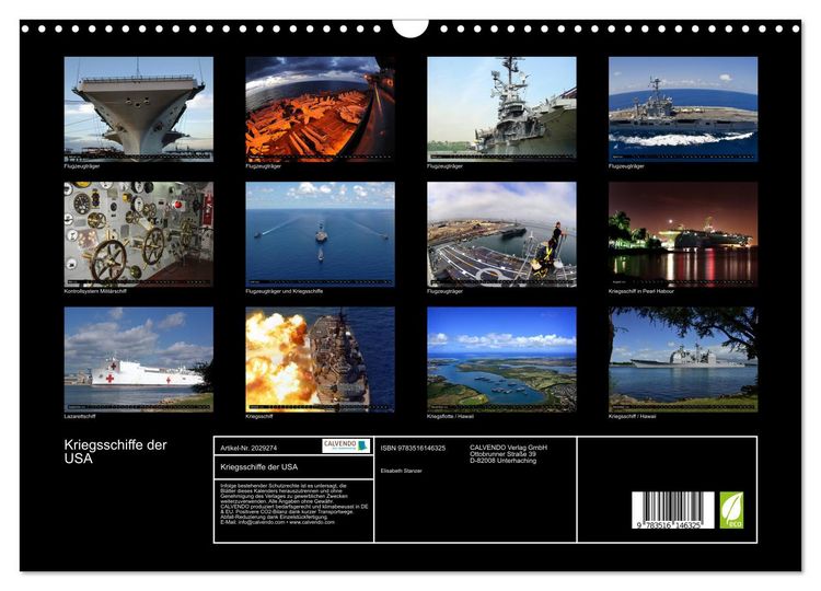Produktbild: Kriegsschiffe der USA (Wandkalender 2026 DIN A3 quer), CALVENDO Monatskalender