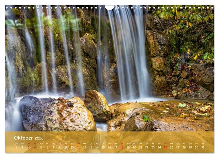 Produktbild: Faszinierende Naturschauspiele - imposante Klamm und Wasserfall Fotografie (Wandkalender 2026 DIN A3 quer), CALVENDO Monatskalender