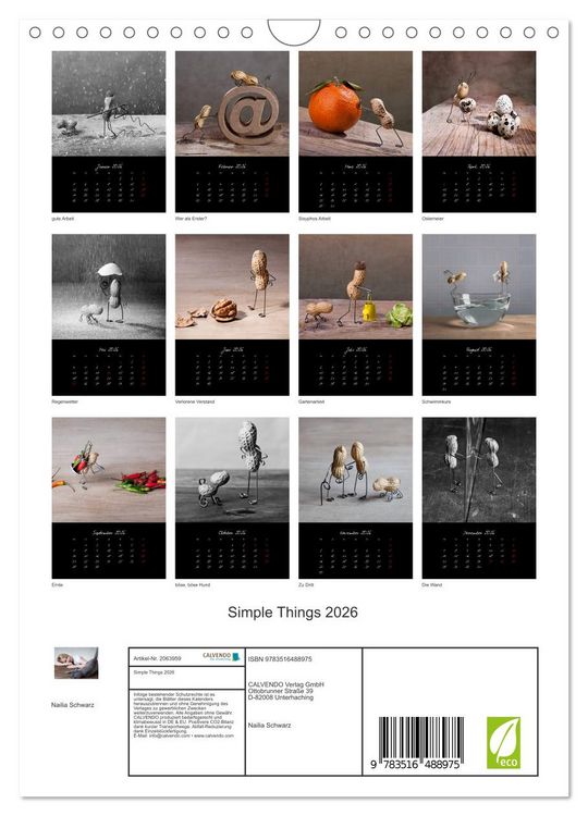 Produktbild: Simple Things 2026 (Wandkalender 2026 DIN A4 hoch), CALVENDO Monatskalender