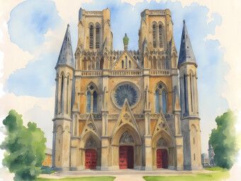 Produktbild: CALVENDO Puzzle L'&Egrave;glise Notre Dame in Avraches | 1000 Teile Lege-Gr&ouml;&szlig;e 64x48cm Foto-Puzzle f&uuml;r gl&uuml;ckliche Stunden