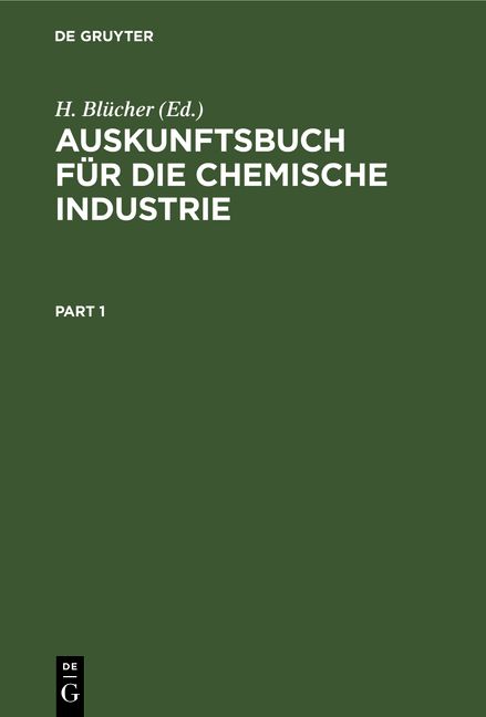 Produktbild: Auskunftsbuch f&uuml;r die chemische Industrie