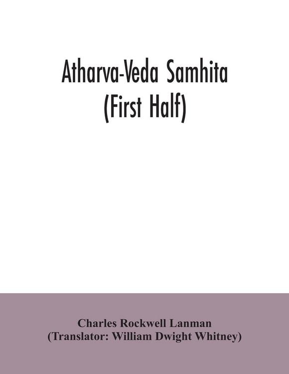 Produktbild: Atharva-Veda samhita (First Half)