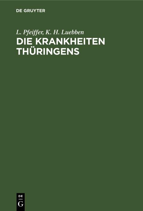 Produktbild: Die Krankheiten Th&uuml;ringens