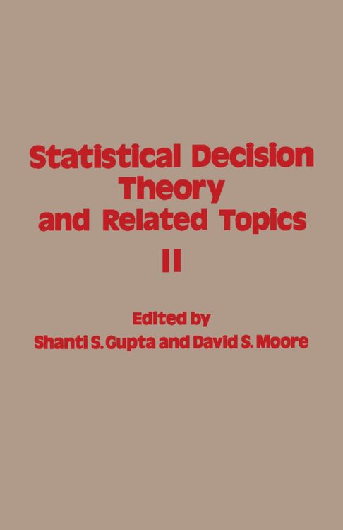 Produktbild: Statistical Decision Theory and Related Topics