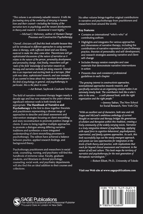 Produktbild: The Handbook of Narrative and Psychotherapy