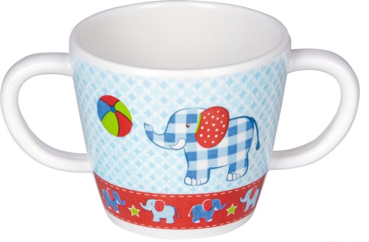 Produktbild: Melamin-Tasse mit 2 Henkeln Elefant BabyGl&uuml;ck