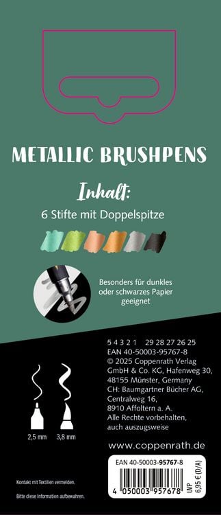 Produktbild: Metallic Brushpens (Gr&uuml;n)