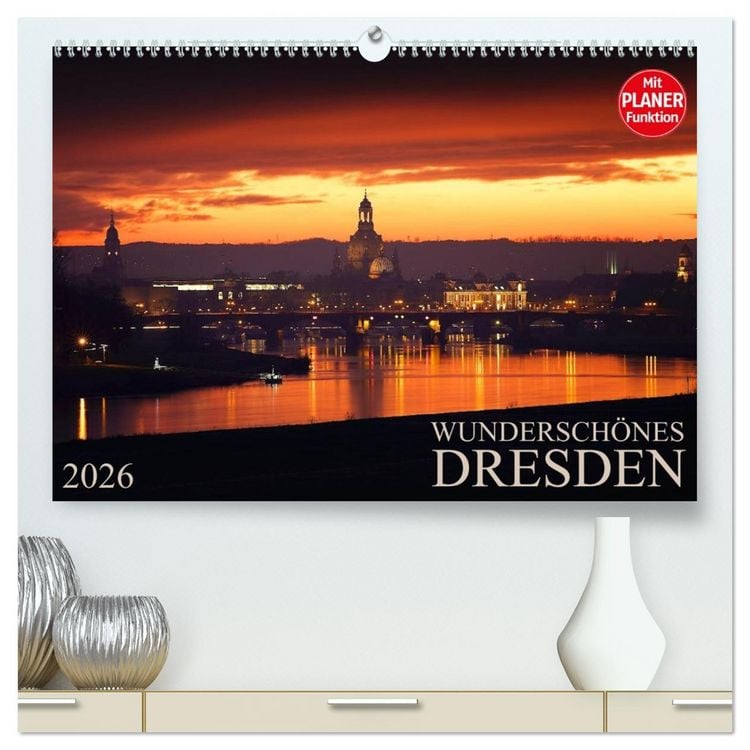 Produktbild: Wundersch&ouml;nes Dresden (hochwertiger Premium Wandkalender 2026 DIN A2 quer), Kunstdruck in Hochglanz