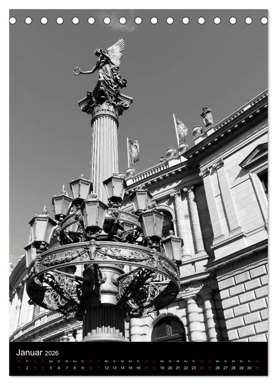 Produktbild: Prag - Die goldene Stadt in monochrom (Tischkalender 2026 DIN A5 hoch), CALVENDO Monatskalender
