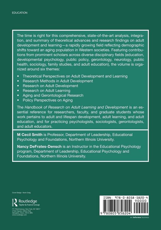 Produktbild: Handbook of Research on Adult Learning and Development