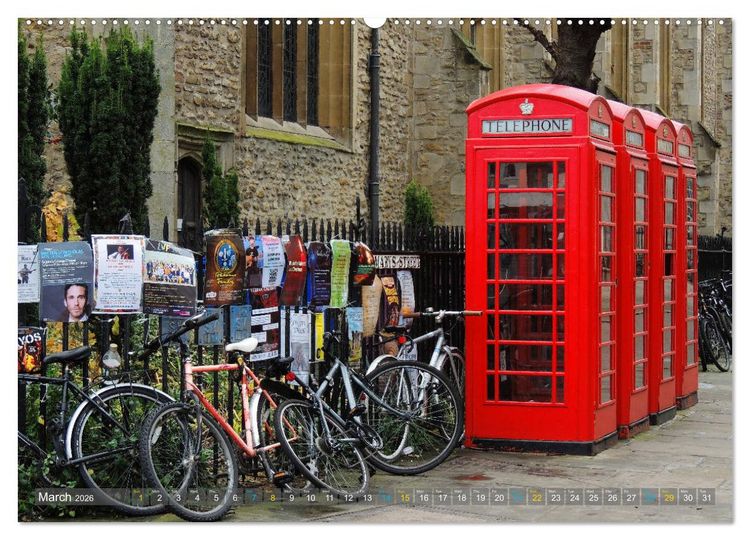 Produktbild: The historic Cambridge (High Quality Premium Wall Calendar 2026 DIN A2 landscape),CALVENDO 12 Month Wall Calendar