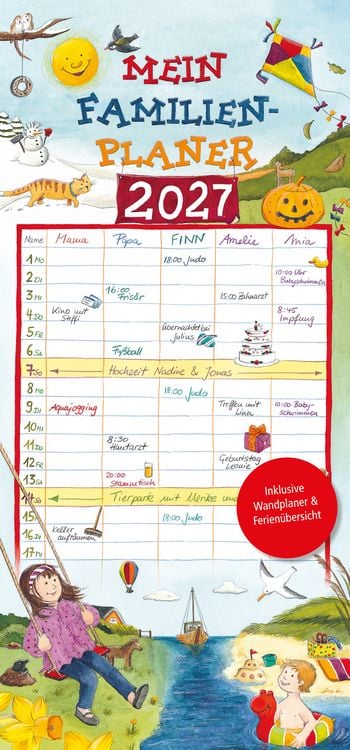 Produktbild: Mein Familienplaner 2027 mit Wandplaner