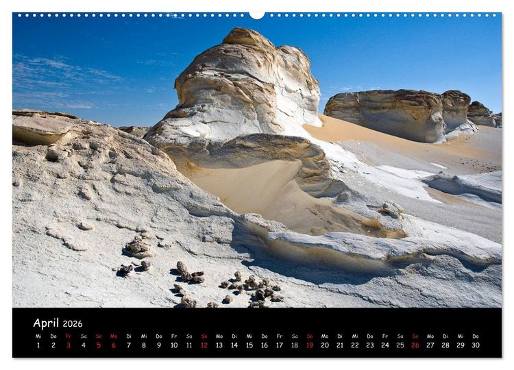 Produktbild: Weisse W&uuml;ste &Auml;gypten (Wandkalender 2026 DIN A2 quer), CALVENDO Monatskalender