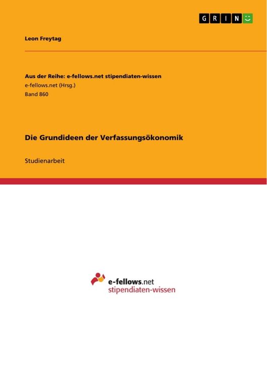 Produktbild: Die Grundideen der Verfassungs&ouml;konomik