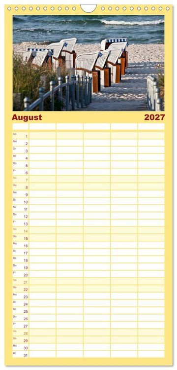 Produktbild: Familienplaner 2027 - R&uuml;gen und Hiddensee - Momente einer Reise mit 5 Spalten (Wandkalender, 21 x 45 cm) CALVENDO