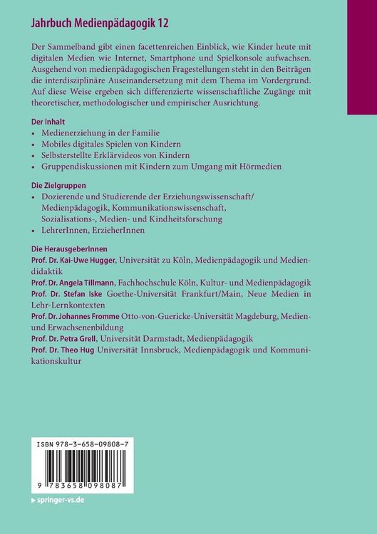 Produktbild: Jahrbuch Medienp&auml;dagogik 12