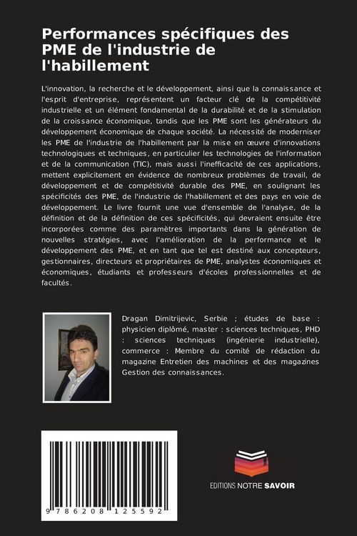 Produktbild: Performances sp&eacute;cifiques des PME de l'industrie de l'habillement