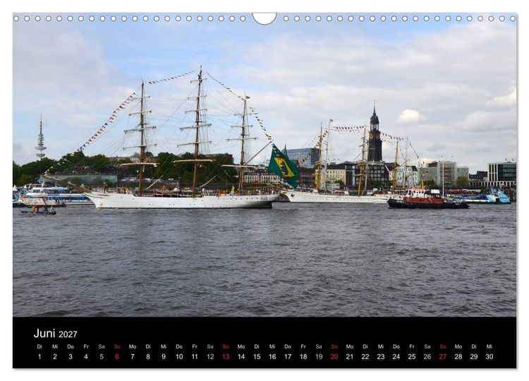 Produktbild: Auslaufparade des Hamburger Hafengeburtstages (Wandkalender 2027 DIN A3 quer), CALVENDO Monatskalender