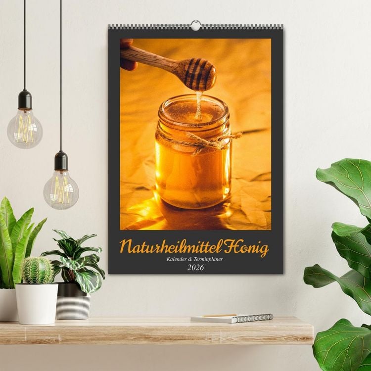 Produktbild: Naturheilmittel Honig - Kalender & Terminplaner (Wandkalender 2026 DIN A2 hoch), CALVENDO Monatskalender