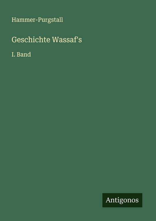 Produktbild: Geschichte Wassaf's