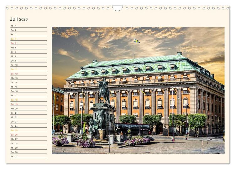 Produktbild: Stockholm - Venedig des Nordens (Wandkalender 2026 DIN A3 quer), CALVENDO Monatskalender