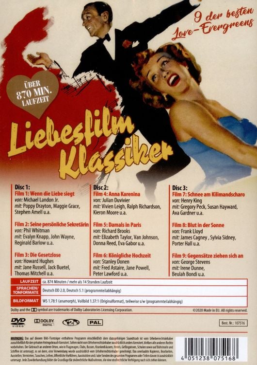 Produktbild: Liebesfilm Klassiker [3 DVDs]