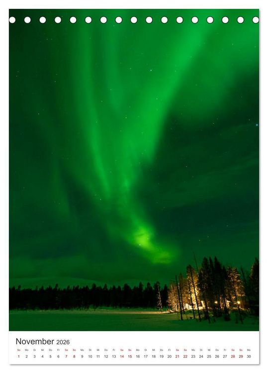 Produktbild: Winter in Lappland - Bezaubernde Sch&ouml;nheit (Tischkalender 2026 DIN A5 hoch), CALVENDO Monatskalender