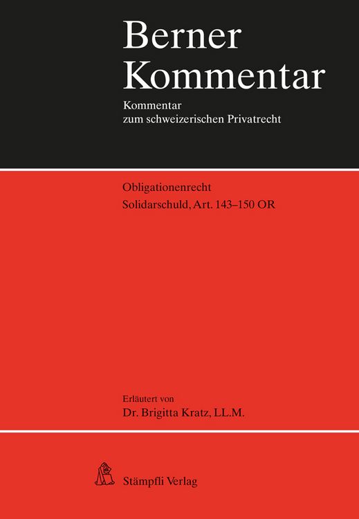 Produktbild: Obligationenrecht, Solidarit&auml;t, Art. 143-150 OR