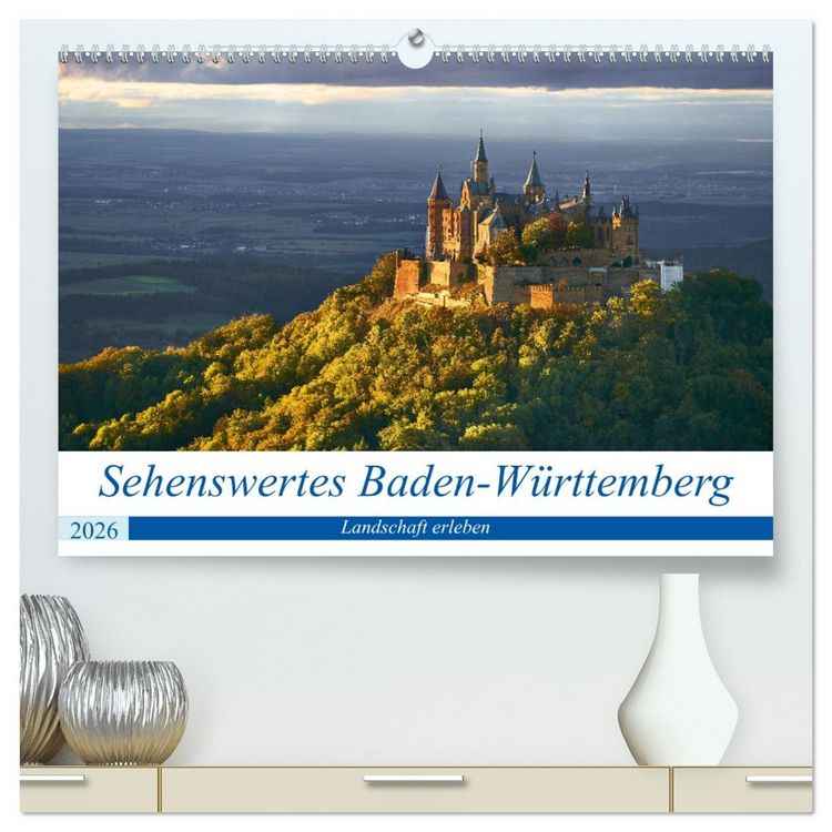 Produktbild: Sehenswertes Baden-W&uuml;rttemberg (hochwertiger Premium Wandkalender 2026 DIN A2 quer), Kunstdruck in Hochglanz