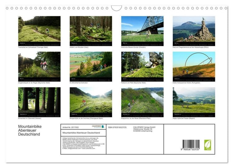 Produktbild: Mountainbike Abenteuer Deutschland (Wandkalender 2026 DIN A3 quer), CALVENDO Monatskalender